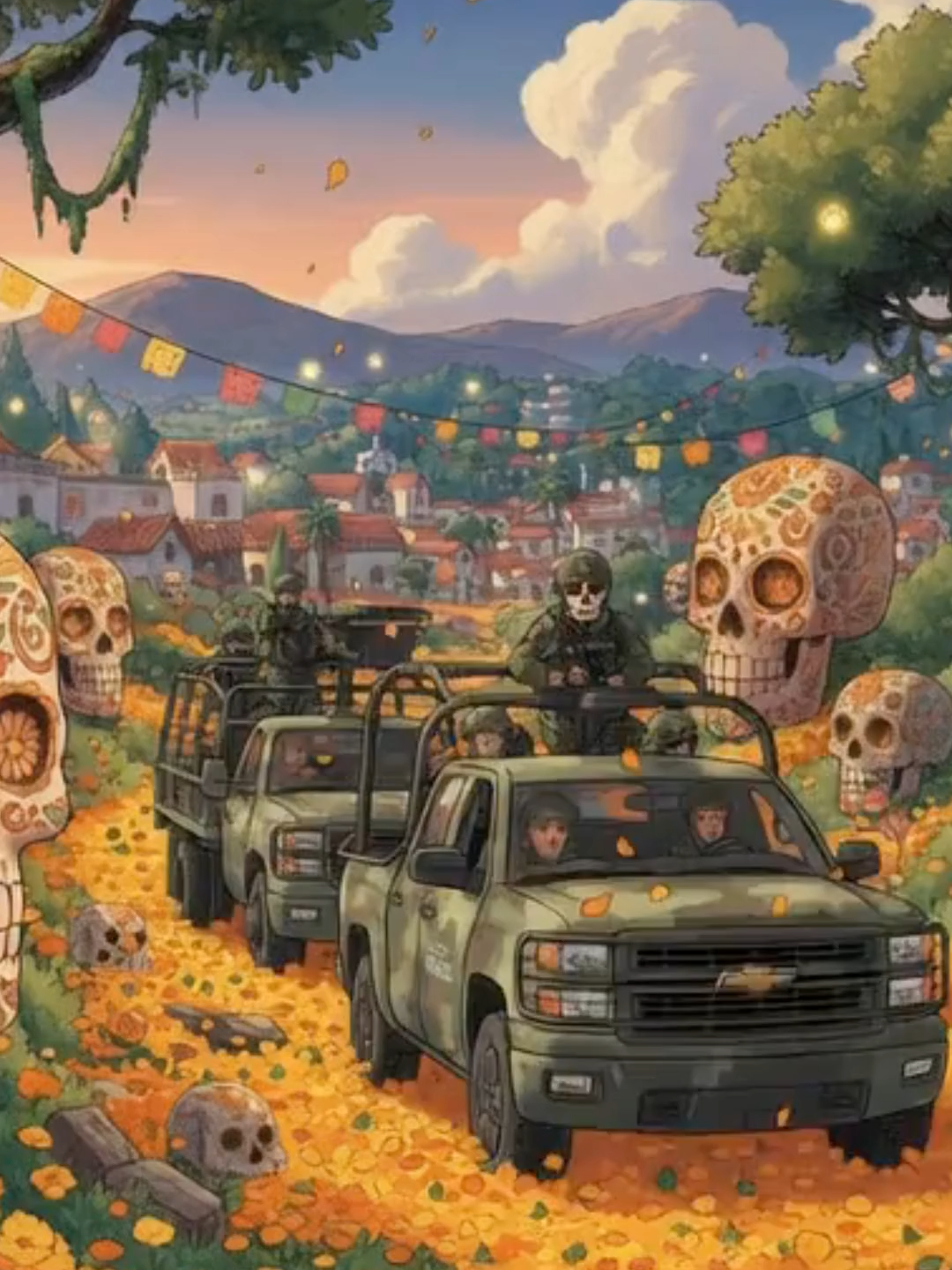 💀En el Día de Muertos, honramos a los soldados que entregaron su vida por la patria; su valor y lealtad permanecen vivos en la memoria de México. #GuardiadelaMemoria #GuardianesDeLaTradicion #EjercitoMexicano #GuardiaNacional #DiaDeMuertos2025 #tradicionviva #cempasuchil #CaminoDeFlores