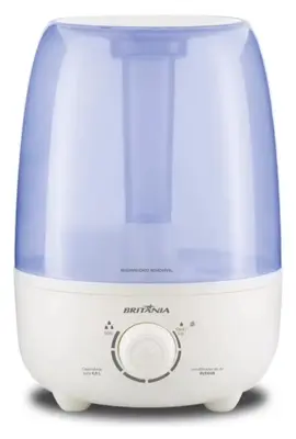 Umidificador De Ar Ultrassonico Britânia 4,8L Branco e azul Bud04b