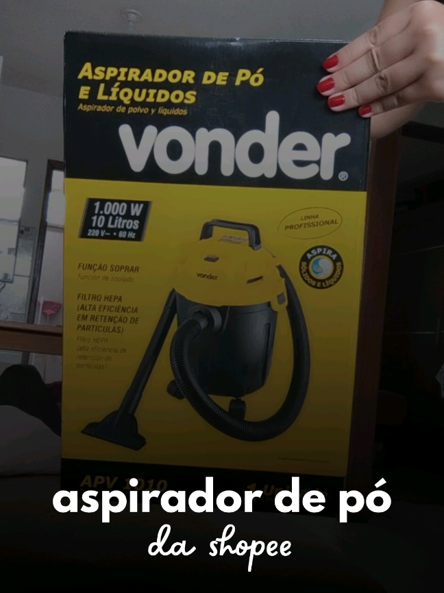 Aspirador de pó marca Vonder 10 litros, direto da SHOPEE ✨  #unboxingvideo #aspiradordepo #shopee #fyp #fy 