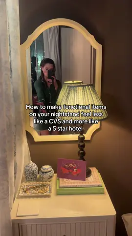 I like my melatonin hiding in plain (beautiful) sight 😋 These ginger jars come in a pack of 4 on Amazon & I use them for so many things around the apartment!! They’re really adorable as vases for small flower arrangements #chinoiserie #melatonin #nightstand #bedsidetable #bedroomdecor 