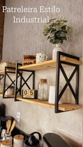 Prateleira Industrial Suspensa 20x60, Organizadora Livros Decorações em Salas, Cozinhas, Lavanderia... #casa #luxo #prateleira #shopee 