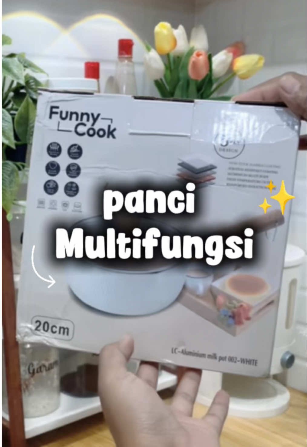 bisa buat rebus tumis goreng panggang pepes dll, cukup satu panci udah bisa masak apa aja #panci #pancisusu #panciantilengket @Funnycook.Indonesia 