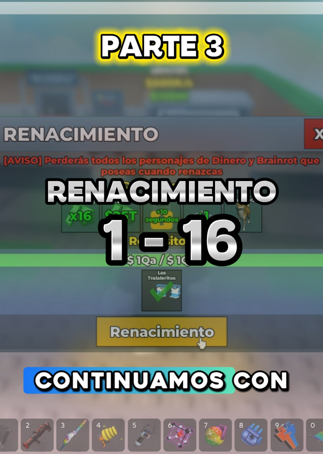 Renacimiento del 1 al 16 parte 3 #stealabrainot #renacimiento #ultimorenacimiento 