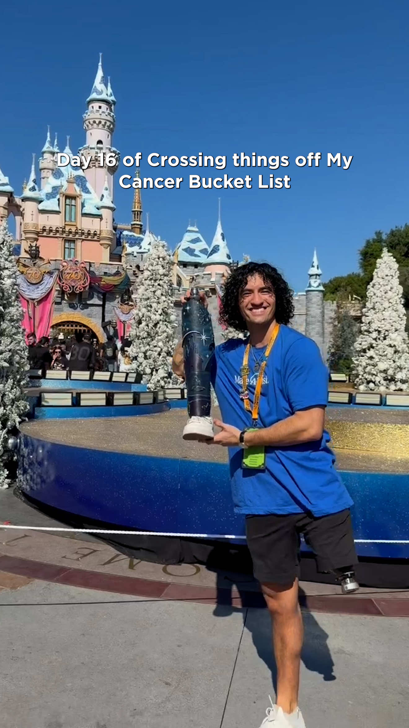 Here’s to living :)  From being the kid who once had a wish to now being apart of making wishes come true! Life really does come full circle.  Thank you @Make-A-Wish @Disney Parks @YouTube for letting me be apart of something bigger than myself. Every star in that building holds a story and it’s so hard to describe how surreal it feels to stand where hop once found me 💙💫 @Jessica Rose 🌏 