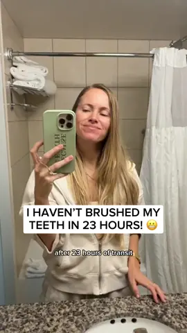 After 23 hours of travel, after using Bite you still get a deep clean. Turns out you don't need a tube to get fresh teeth, just Bite. #plasticfree #Sustainability #toothpaste