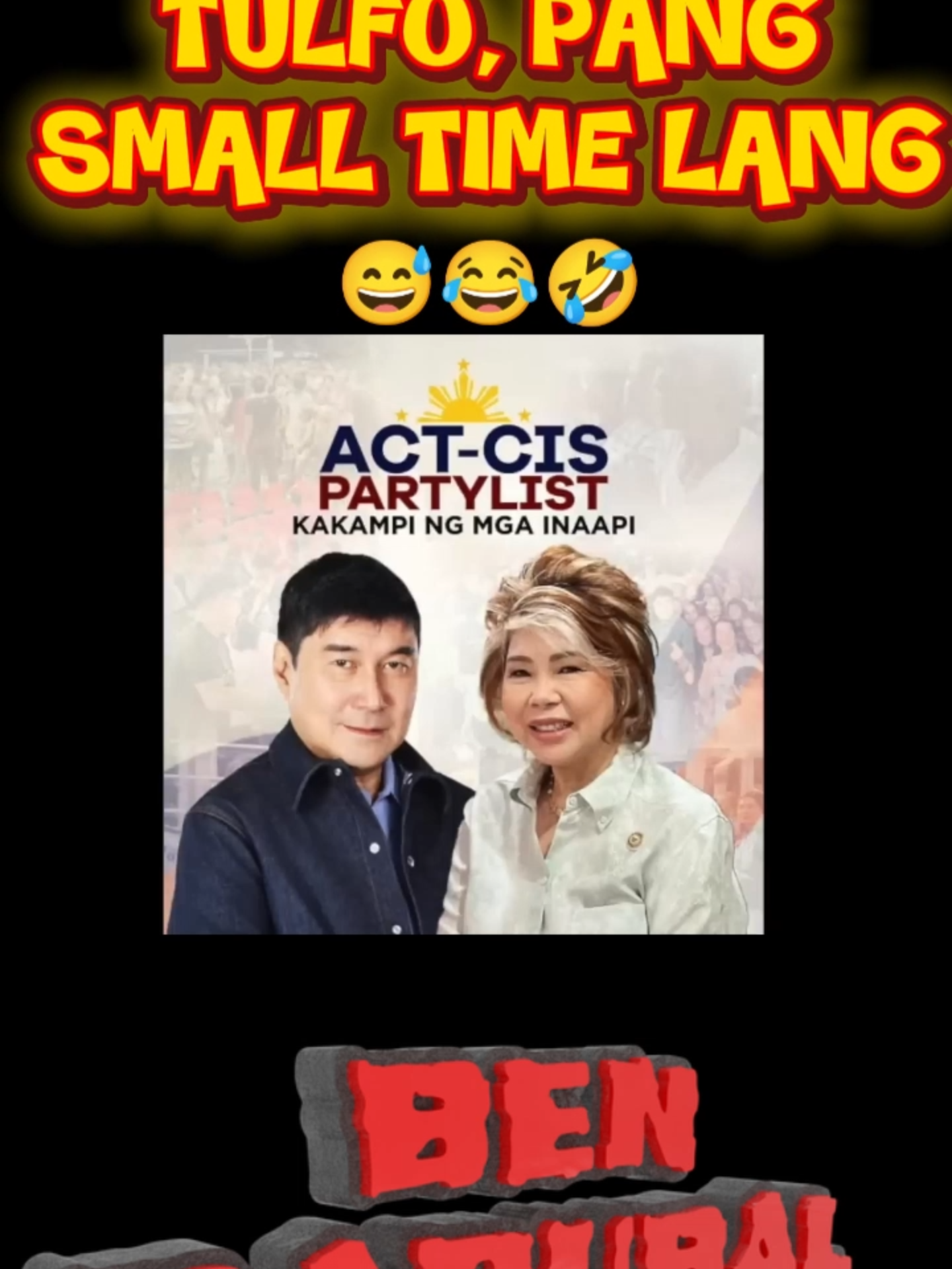 TULFO TAMEME! PANG SMALL TIME LANG 😅😂🤣 #BenBarubal @benbarubal01