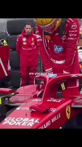 the laughhh 🙇‍♀️ #lewishamilton #f1 #lh44 #hammertime #scuderiaferrari  || I’ve never had horse power between my legs ||