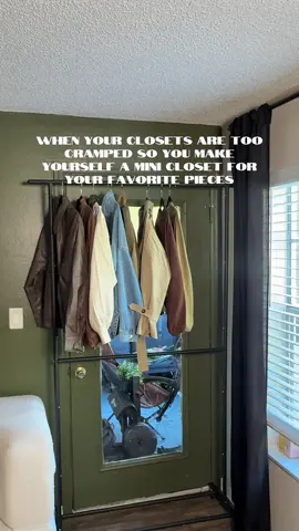 kept forgetting what I owned because everything was crammed in a dark closet behind a door… now I can actually see my favorite pieces 🤌🏽#miniclosetc #closetresets #smallspacesolutions #fallandwinterclothes #tiktokshopfinds 