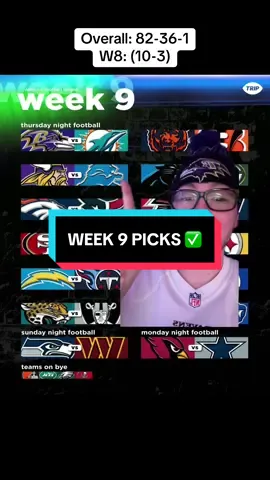 WEEK 9 PICKS 😈 #nfl #nflnews #football #sports 