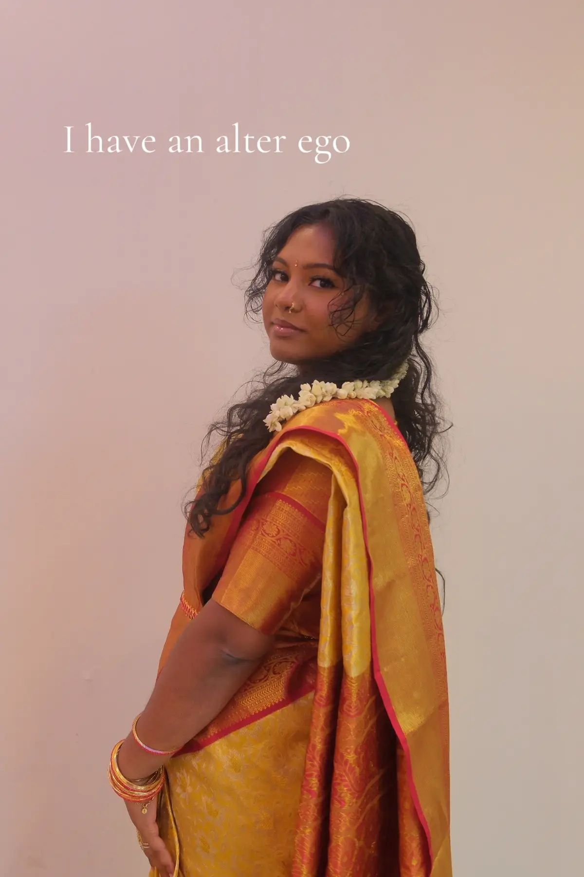 natural-ish makeup vs full beat bold makeup  traditional Tamil ponnu in a diff life lol 