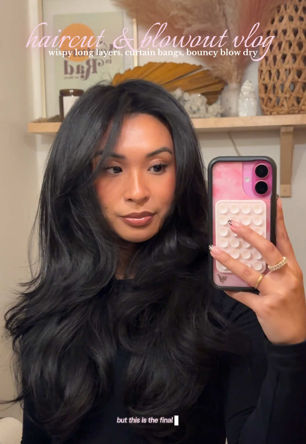 totally forgot to record an outro (oopsie) but welcome to the haircut vlog and what i ask for at the salon <3  #haircut #longlayershaircut #curtainbangs #bouncyblowdry #jenikkafn 