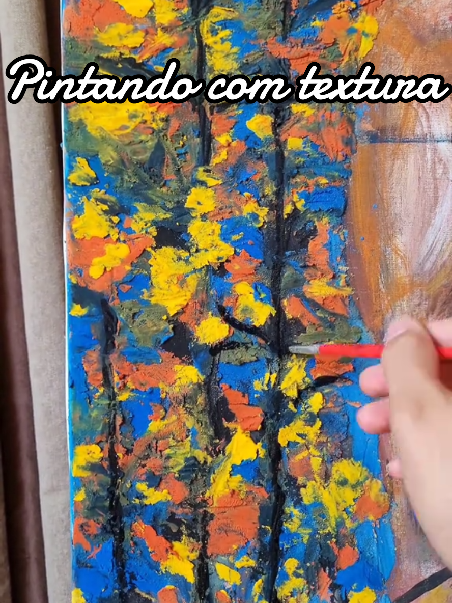 Pintando com textura usando bicarbonato e tinta guache #garotoartista #julioarte #arte 