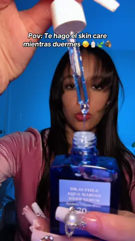 ASMR te hago tu skin care mientras te estás quedando dormid@ 😴💤🧴🍃🪵 #asmr #skincare #relajante #paradormir #parati 