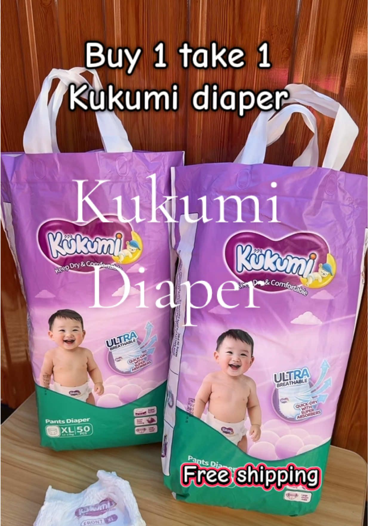 Buy 1 take 1 Kukumi diaper 50pcs isang pack napaka sulit! #buy1take1kukumidiaper #50pcsdiaper #kukumi #diaper #viral 