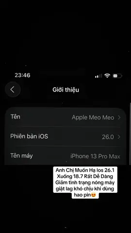 Hạ ios 26.1 xuống 18.7 không còn quá khó khăn phải mạng ra tiệm✌️#haios #ios26 #iphone #ios18 