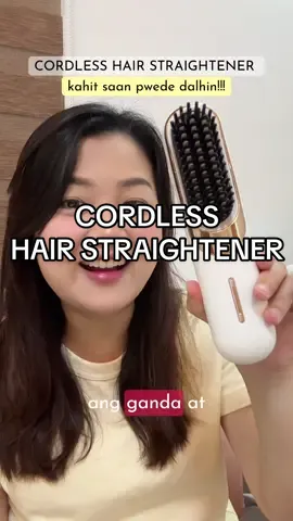 Sigurado na magagamit ko to! Lagi ako nagmamadali umalis sa bahay e 😂 #cordlesshairstraightener #wirelesshairstraighteningcomb #hairstraightenercomb #hairstraightener #hairstraightenerbrush 