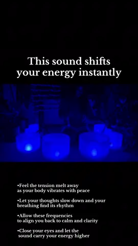 Let the soothing vibrations of these crystal singing bowls cleanse your energy and quiet your mind. Each tone is tuned to balance your chakras, ease tension, and raise your vibration. Take a deep breath, close your eyes, and allow the sound to guide you back into peace, presence, and alignment. #positivevibrations #sleepsounds #manifestation #soundbath #anxietyrelief 