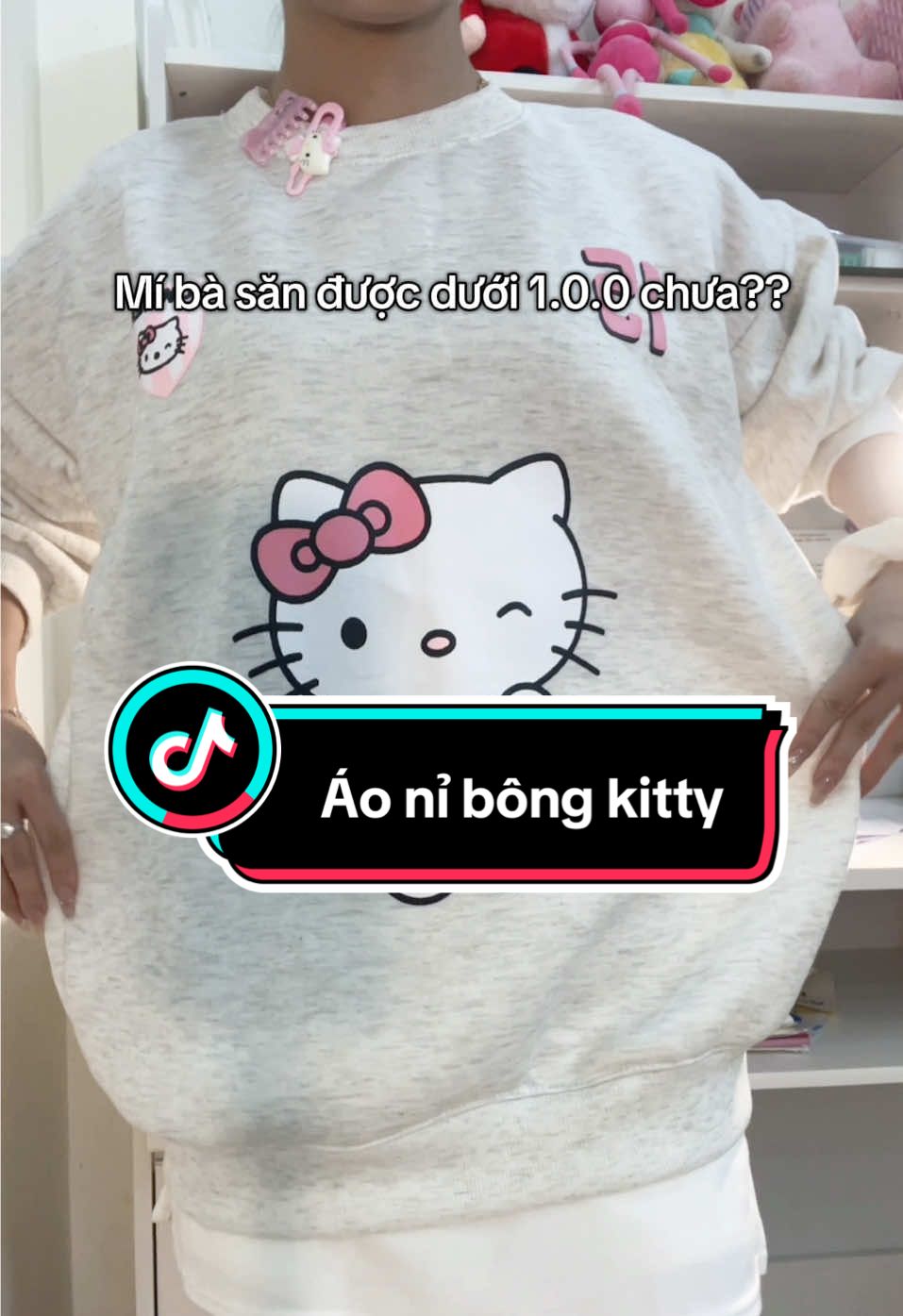 ÁO NỈ CHẦN BÔNG HELLO KITTY #hellokitty #aohellokitty #hangreview 