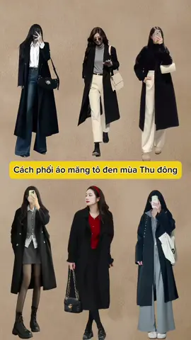 Áo măng tô đen #quanaothudong #aomangto #aochoang #aokhoacnu 