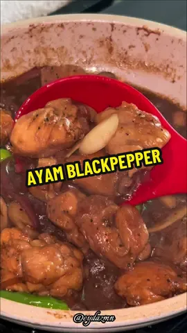 Ayam blackpepper 🫶🏻💕 #ayamblackpepper #ayamladahitam #resepiayam #menusimple #resepimudah 