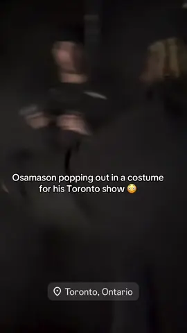 Osamason in the halloween spirit for his Toronto psykotic show tonight 🔥🔥 #ohsxnta #osamason #psykotic #jumpout #worldwideconcerts 