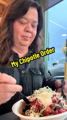 What I eat at chipotle! So good! The steak bowl was delicious tonight! It hit the spot! @Join Amble #ambleptnr #chipotle #glp1chat 