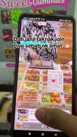 Tengok sampai habis sebab kita mampu merancang je😝😌 Jom join live👻 #fyp #viraltiktok #xybca #jajanviraltiktok #gummyhalalviral 