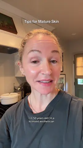 Tips for mature skin  and anti-aging skincare: number one wear less make up.  Use these five ingredients in your anti-aging skin care routine: 1. Vitamin C serum in the day and 2. SPF. 3. Use a retinoid at night. 4. Acid exfoliator AHAs and PHAs are good for mature skin. 5. Hydrating skincare products like hydrating toners or hyaluronic acid serum or PDRN serum. ##skincareroutine##antiagingskincare##matureskin##hydratingskincare##creatorsearchinsights