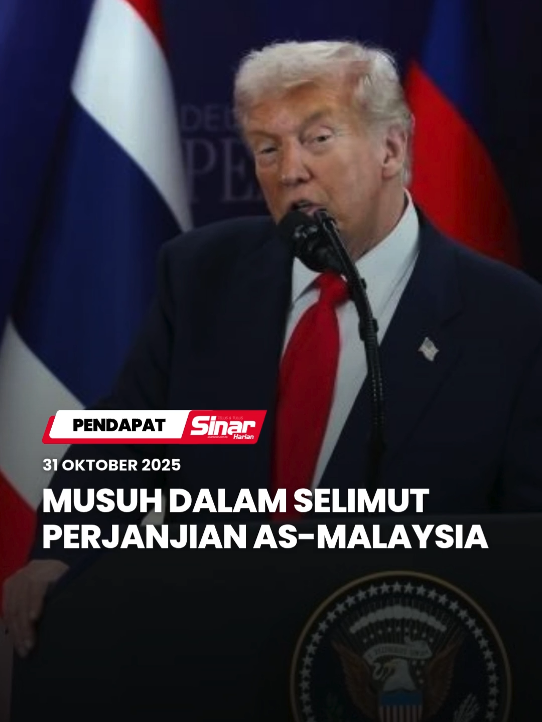 Perjanjian Perdagangan Timbal Balik Malaysia-AS yang ditandatangani kini diraikan oleh segelintir pihak sebagai kejayaan diplomatik. Namun, realitinya jauh indah khabar dari rupa. Perjanjian ini bukan sahaja bertentangan dengan dasar luar negara yang tidak berkecuali, malah ia adalah satu penyerahan besar autonomi dasar negara kita demi konsesi yang sangat minimal. #SinarHarian #SinarTerkini #PerjanjianPerdagangan #HubunganDiplomatik #Malaysia #AS
