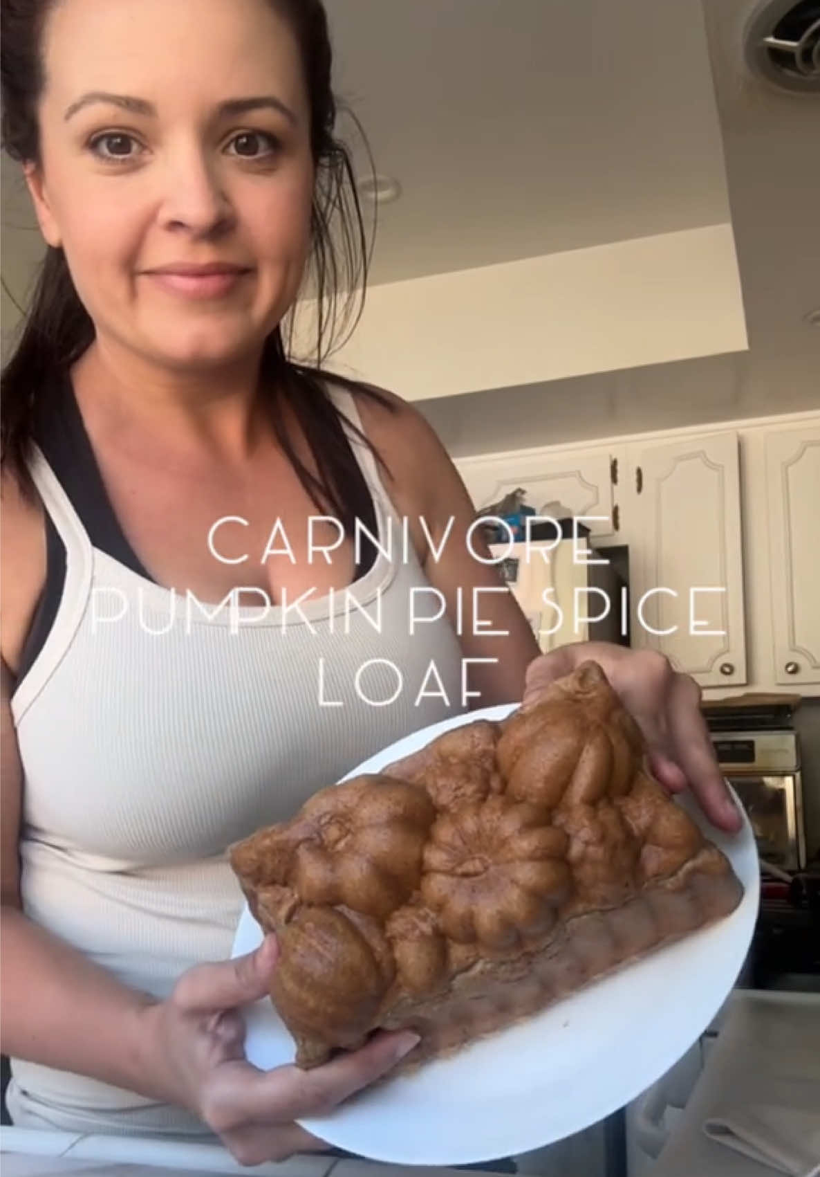 Carnivore pumpkin loaf 🎃  Written Recipe: 12 eggs 12 oz cream cheese 2 cup pork panko 1 stick butter 3 1/2 tablespoons pumpkin pie spice 1 tablespoon + 1 teaspoon vanilla extract Blend well and pour into a greased or parchment lined loaf pan. Bake at 375'F for 60 minutes or until a toothpick inserted comes clean. Slice and toast each slice before eating. Store in the fridge or slice and freeze. #EasyRecipes #carnivorerecipe #pumpkinpie #carnviorebread