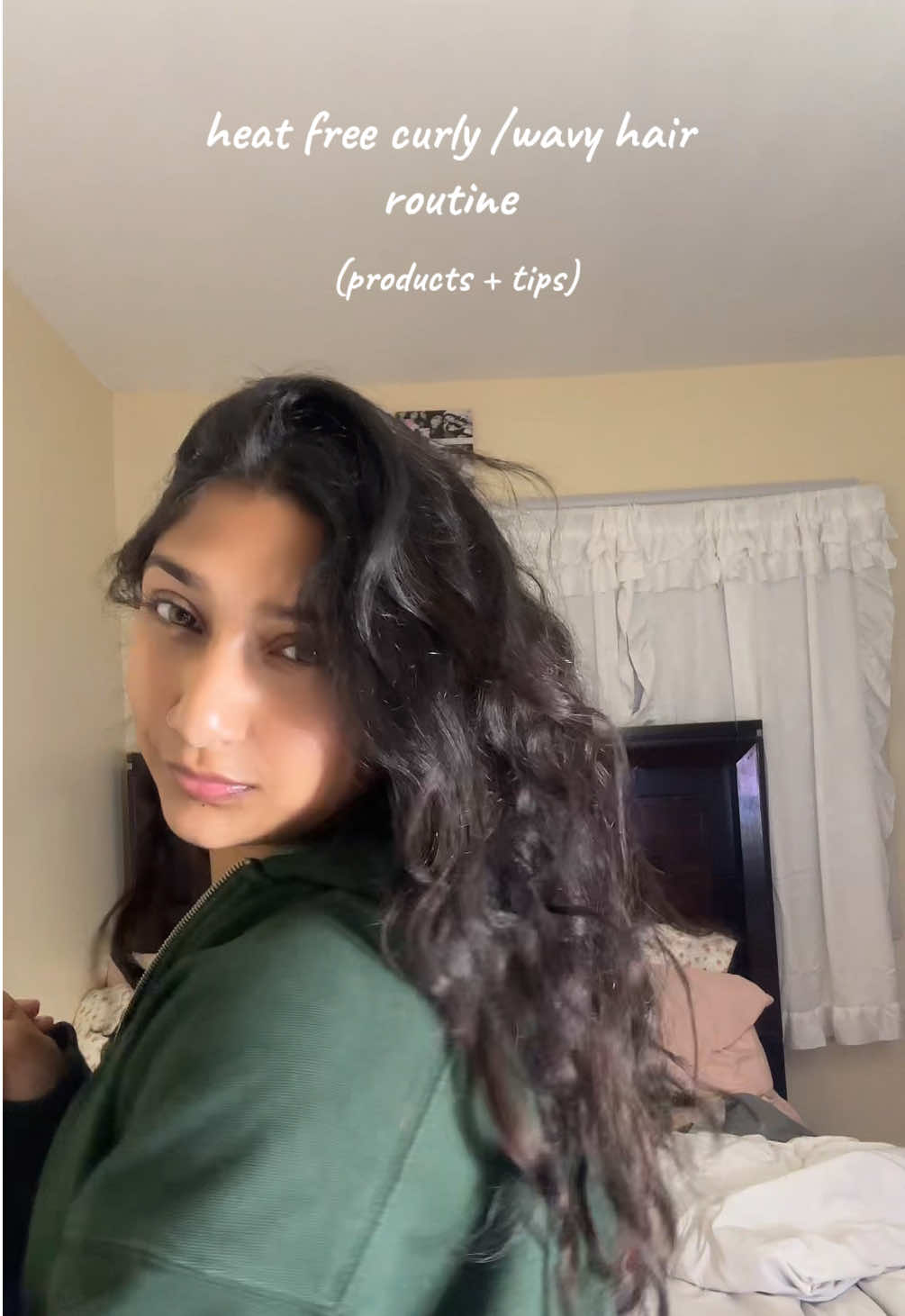 my hair products always change in my routine but these are the ones tht have been working with my hair lately 💆🏽‍♀️🎀🛀🫧 go Garnier if u have oily hair or thin hair and want products that don’t weigh ur hair down most of all their products work so well w my hair type 🤞🏽  products :  - Garnier fructis hair filler serum - Garnier fructis smooth blow dry anti frizz cream - Garnier whole blends hair honey milk  - Argan magic split ends repair cream  - Not your mothers defining curl talk cream  @GarnierUSA @Not Your Mother's   #hair #hairtok #hairstyle #curlyhair #grwm 