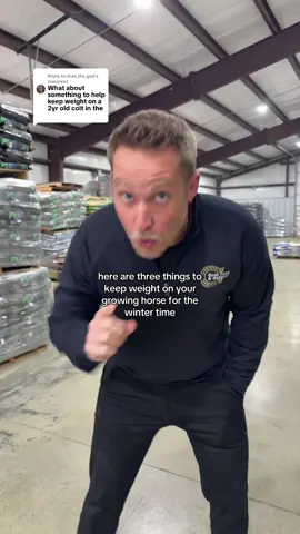 Replying to @drax_the_gsd three things to keep weight on your growing horse in the winter 🥶  #equinenutrition #horsefeed #horsepeople #horsenutrition #feedstore #horseowner #horsetips #horsetok 