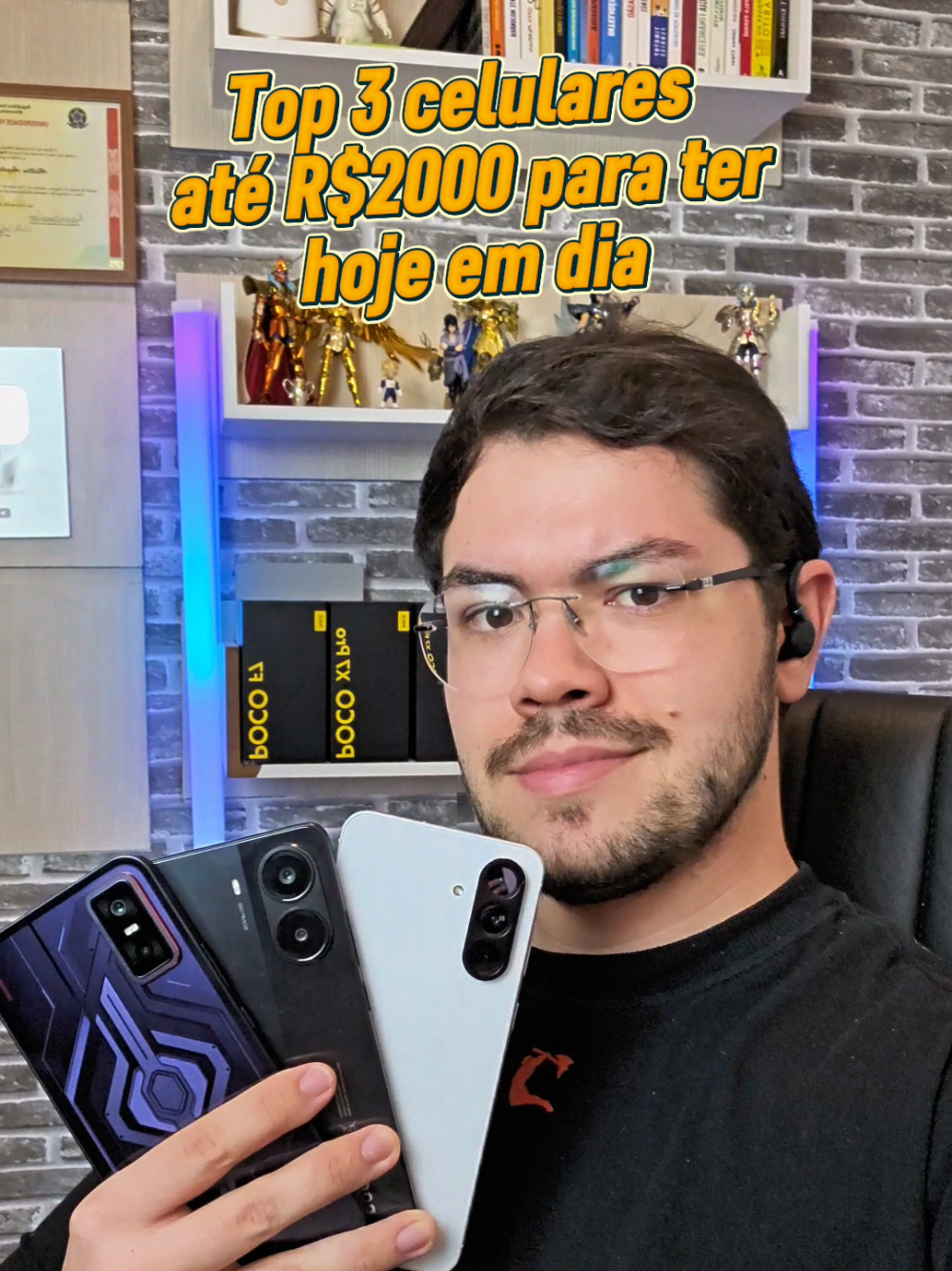 Top 3 celulares até R$2000 para ter hoje em dia! #dicasdecelular #dicadecelular #pocox7pro #galaxya56 #angelojrtech 