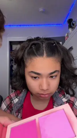 Autistic nonverbal teen makeup routine (she was a little fussy this morning)  #fy #fyp #autism #autismawareness #makeup 