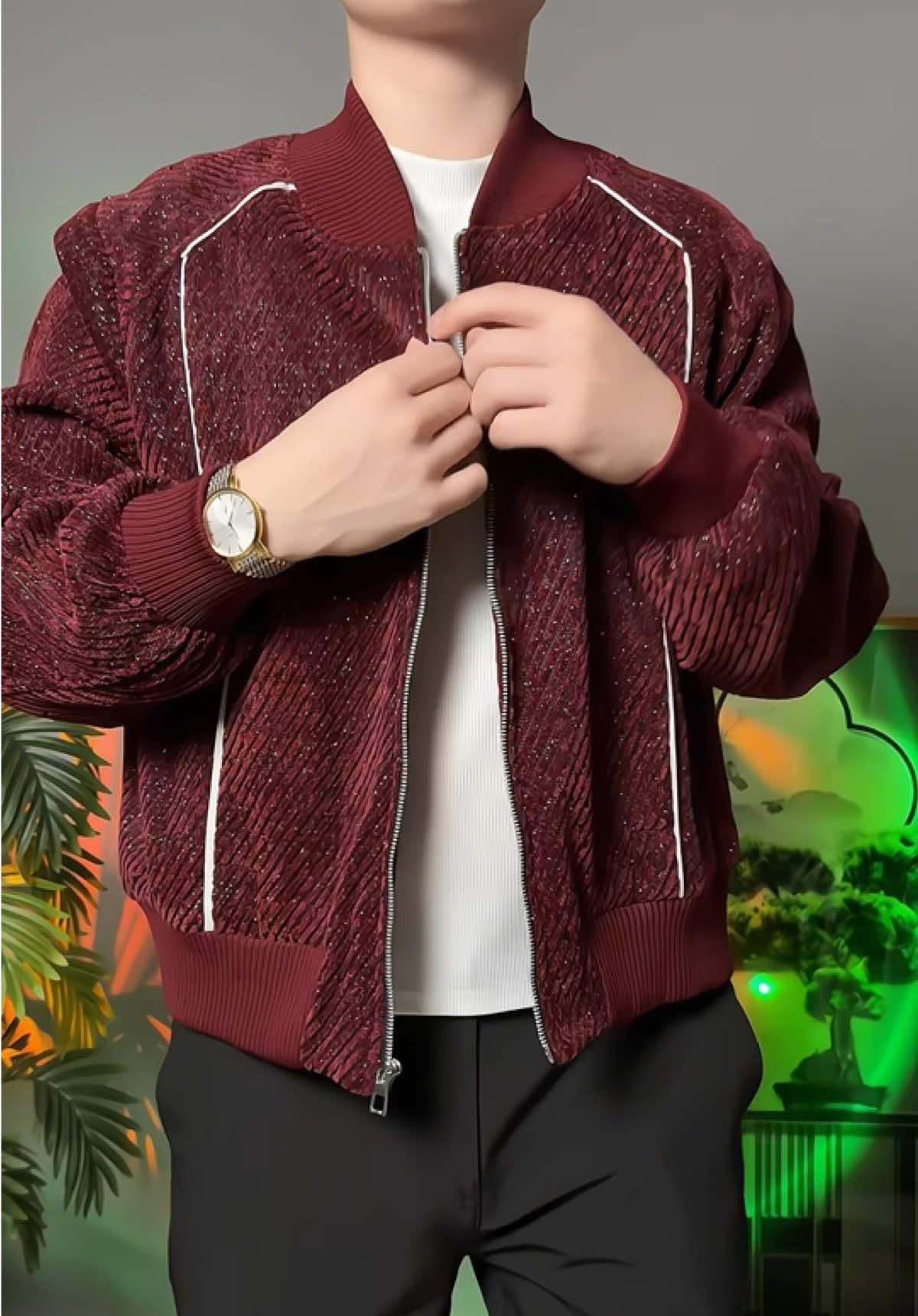 Áo khoác nam nữ chất liệu dạ kim tuyến kiểu dáng CROPTOP năng động #aokhoac #aokhoacnam #aokhoaccroptop #thoitrangnam #xuhuong 