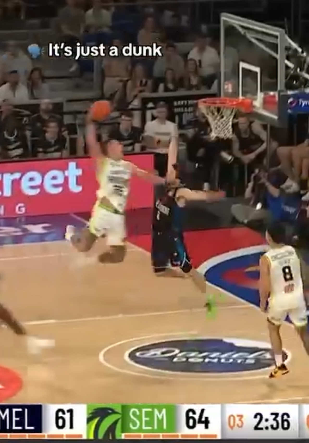 Bro hit a prayer then crashed out 😭 (@NBL) #NBA #basketball #sports #fyp #dunk 