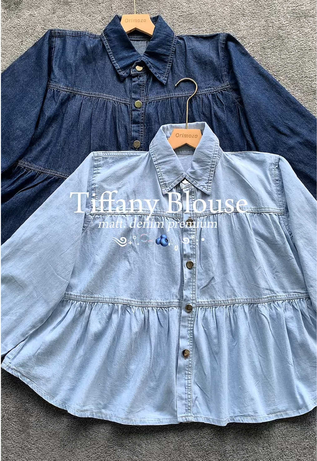 New Denim 80rb bestie 🫶🏻✨ warna light nya cakeupp bgttt  #denimjeans #blouseviral #atasanwanita #denim #blousemurah 