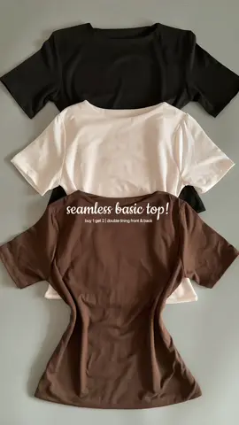 seamless basic top >> #basictop #doubliningtop #OOTD #outfit 
