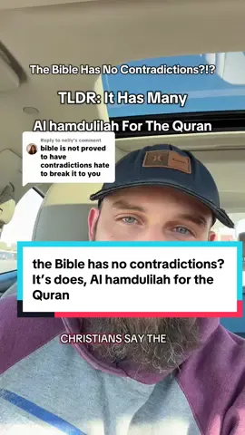 Replying to @nelly the Bible has no contradictions? It’s does, Al hamdulilah for the Quran #broyusuf #dawah 