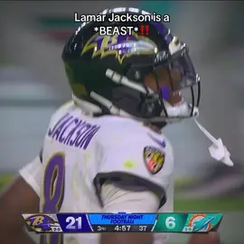 Lamar Jackson is a BEAST‼️ #nfl #ravens #dolphins #lamarjackson 