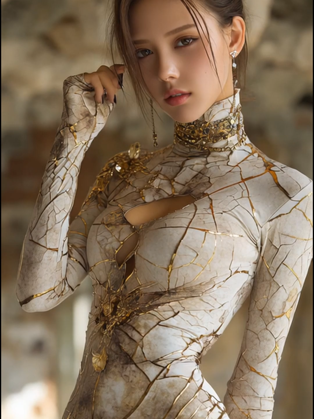 숨결조차 긴장되는 순간, 4명의 여신이 만들어낸 아름다움 #모델 #AI #댄스 #감성 #움직임 #model #Dance #Emotion #Light #Movement