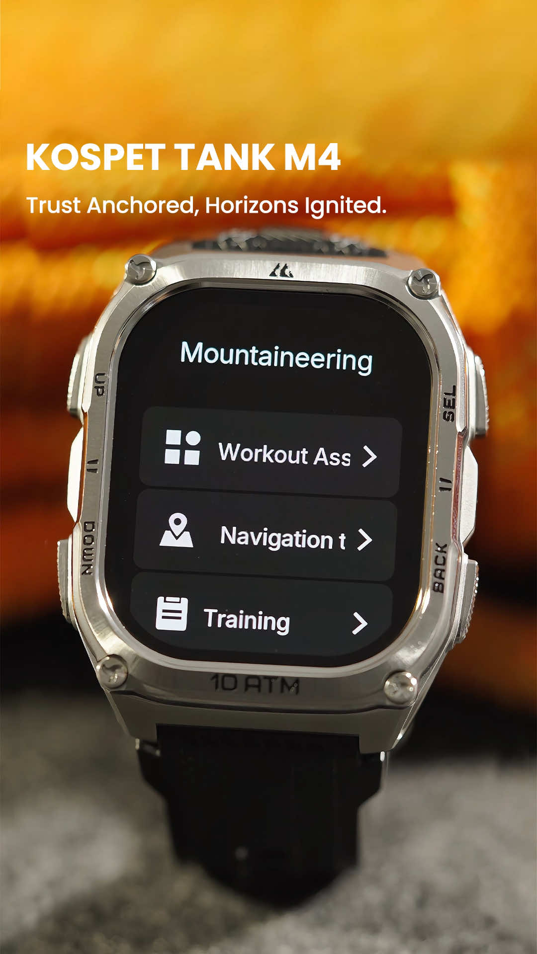 📡 Keep Connected, Powered, and On Track with KOSPET TANK M4! With KOSPET TANK M4, you get 3 Offline Map Modes, a 500mAh Pure Cobalt Battery, and Built-in Walkie-Talkie — no more worries about direction, power, or connection! #KOSPET #TANKM4 #OfflineMap #Smartwatch #OutdoorAdventure 