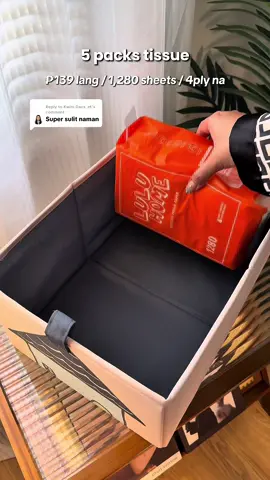 Replying to @Kwini Dacx ౨ৎ sobrang sulit 5 packs tissue 139 lang makapal talaga kasi 4ply na! #tissue #facialtissue #hangingtissue #luluhometissue #affordable 