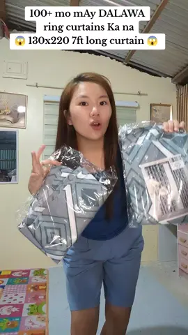 100+ mo mAy DALAWA ring curtains Ka na 😱 130x220 7ft long curtain 😱 #curtain #homedecor #kurtina 