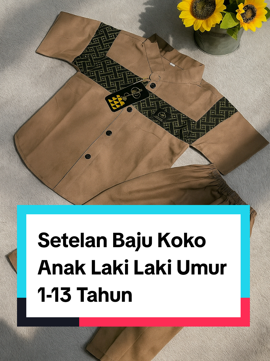 Setelan Baju Koko Anak Laki Laki Umur 1-13 Tahun Muslim Katun..#setelananak #bajukoko #kokomurah #abcxyz #fyp 
