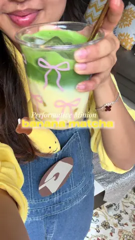 happy halloween! made a cuppa banana matcha that a minion would drink... haha #matcha #banana #halloween #CapCut 