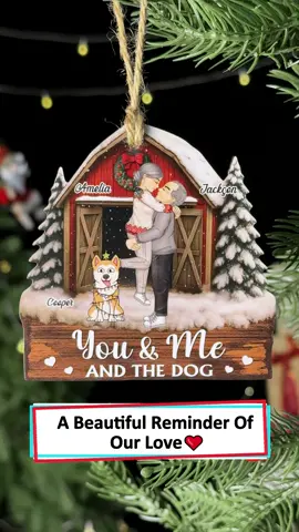 Every glance at this ornament reminds me of love, laughter, and our pups ✨ #wanderprints #personalized #gifts #couplesgift #Christmas