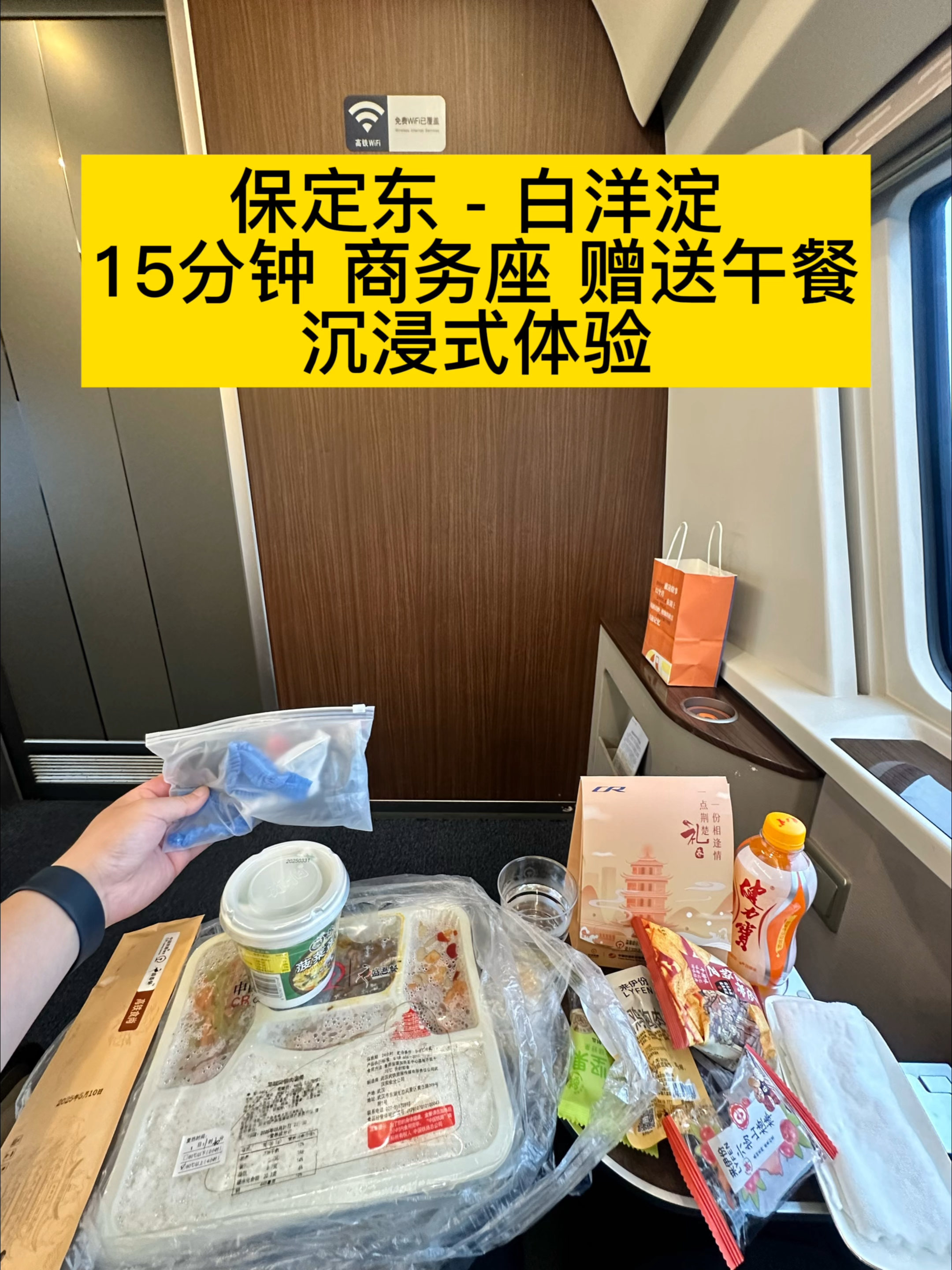 保定东-白洋淀，15分钟60元高铁商务座赠送53元盒饭蛋汤和零食饮品，免费送站，沉浸式体验#chinatravel #China