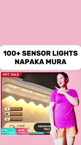 Aesthetic na sensor light napaka mura pwdi gamitin mapa outdoor or indoor #sensorlight #sensorlights #flourescentlights #budolfinds #lights 