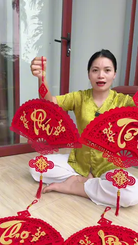 Quạt trang trí tết #giadung #huecocoshop #tet2026 